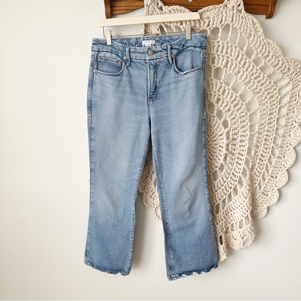 Good American Light Wash Boot Cut Jeans